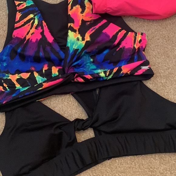 2 pink brand swimsuit tops size S/M worn 1 time $20 plus shipping for both - Picture 1 of 1